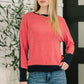 Couldn't Be Happier Color Block Long Sleeve Top