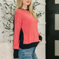 Couldn't Be Happier Color Block Long Sleeve Top