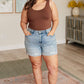 Darlene High Rise Distressed Cuffed Cutoff Shorts