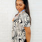 Don't Want to Wait Zebra Print Top