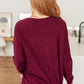 Drive Downtown Dolman Sleeve Top in Wine