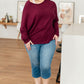 Drive Downtown Dolman Sleeve Top in Wine