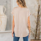 Shimmer Cuffed Top in Taupe