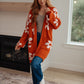Enough Anyways Floral Cardigan in Burnt Orange