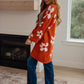 Enough Anyways Floral Cardigan in Burnt Orange