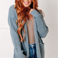 Everything Layer Waffle Knit Open Front Cardigan in Blue Grey