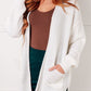 Everything Layer Waffle Knit Open Front Cardigan in Ivory