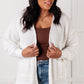 Everything Layer Waffle Knit Open Front Cardigan in Ivory