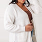 Everything Layer Waffle Knit Open Front Cardigan in Ivory