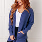 Everything Layer Waffle Knit Open Front Cardigan in Marlin