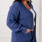 Everything Layer Waffle Knit Open Front Cardigan in Marlin