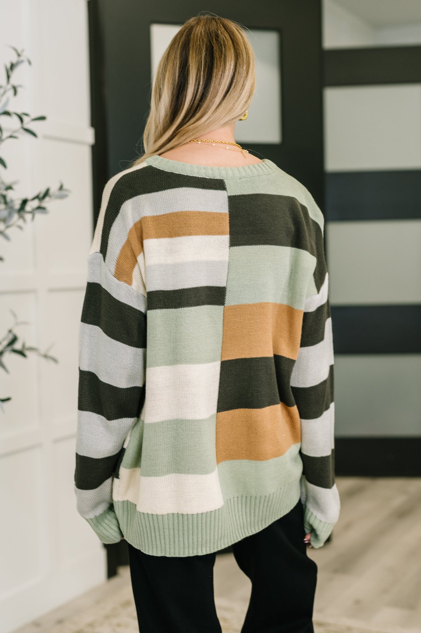Fall Into Us Color Block Knit Pullover