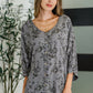 Falling in Deep Crinkle Woven Blouse Dune Grey