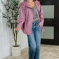 Falling in Deep Crinkle Woven Blouse Dune Grey