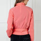 Fit Happens Nylon Tennis Jacket in Coral Rose