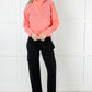 Fit Happens Nylon Tennis Jacket in Coral Rose