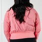 Fit Happens Nylon Tennis Jacket in Coral Rose