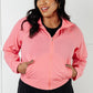 Fit Happens Nylon Tennis Jacket in Coral Rose