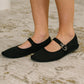 Fleta Buckle Flats in Black