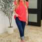 Float This Way Flutter Sleeve Blouse in Coral
