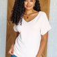 Frequently Asked Questions V-Neck Top in Blush
