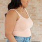 Fundamentals Ribbed Seamless Reversible Tank in Peach