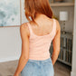 Fundamentals Ribbed Seamless Reversible Tank in Peach