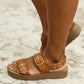 Funplay Cognac Platform Sandal