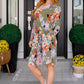 Generally Speaking V-Neck Dress in Olive Floral