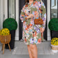 Generally Speaking V-Neck Dress in Olive Floral