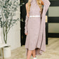 Glam Dress and Cardigan Set in Wine