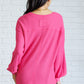 Good Things Are Coming V-Neck Top in Pink