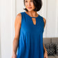 Greater than Great Keyhole Detail Tank in Teal