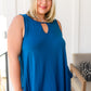 Greater than Great Keyhole Detail Tank in Teal