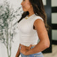 Halfway to Heaven Cropped Top in Sand Beige