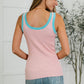 Handled It Contrast Trim Tank in Pink