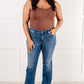 Hannah Mid Rise Thermal Bootcut Jeans