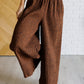 Harmony High Rise Wide Leg Pants in Brown