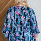 Have it All Angel Sleeve Top in Abstract Magenta