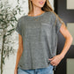 Heathered Harmony Basic Tee in Black