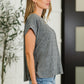 Heathered Harmony Basic Tee in Black