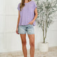 Heathered Harmony Basic Tee in Lavender