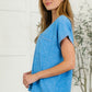 Heathered Harmony Basic Tee in Ocean Blue