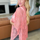 Good Days Ahead Lace Kimono In Coral