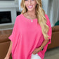 Feels Like Me Dolman Sleeve Top in Bubble Gum Pink