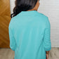 I'm Really That Gal Open Front Blazer in Aqua