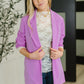 I'm Really That Gal Open Front Blazer in Orchid Glow