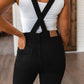 Imogene Control Top Retro Flare Overalls in Black