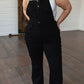 Imogene Control Top Retro Flare Overalls in Black