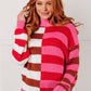 In Your Lane Color Blocked Stripe Sweater